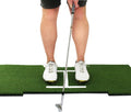 Rukket Tri-Turf Golf Hitting Mat Attack, Portable Driving, Chipping, Training Aids for Backyard with Adjustable Tees and Foam Practice Balls